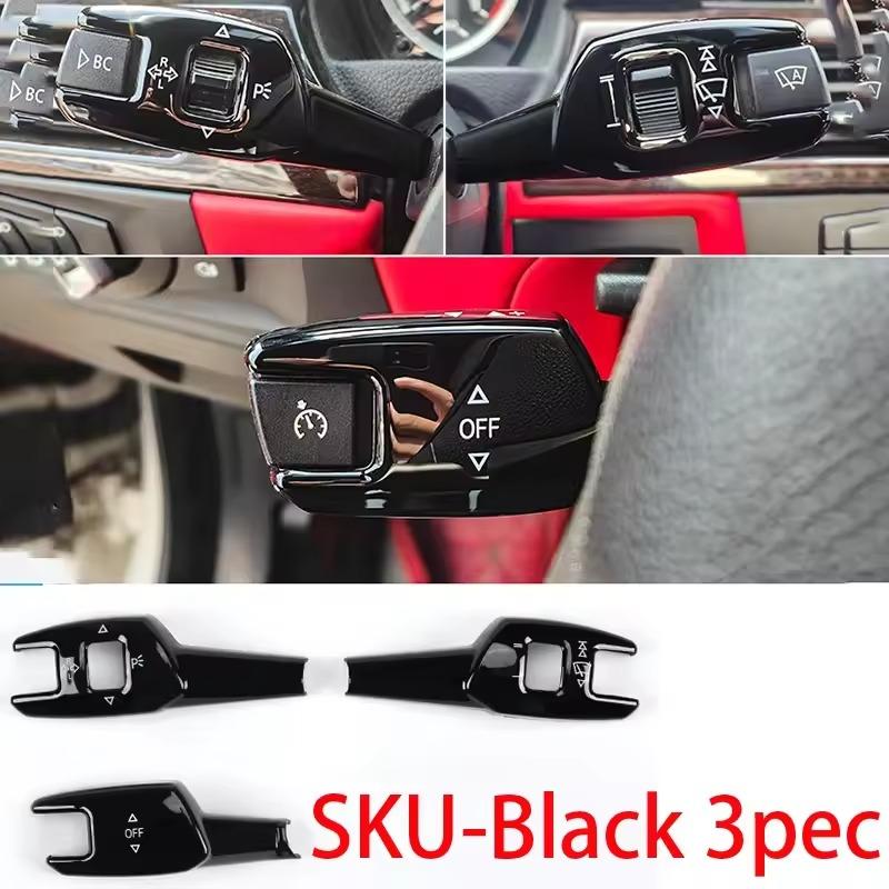 

Для BMW 3 4 5 6 7 Серии X1X3 X5 X6 Накладки переключателя поворотников и стеклоочистителя, накладки переключателя фар на рулевом колесе, аксессуары чёрный