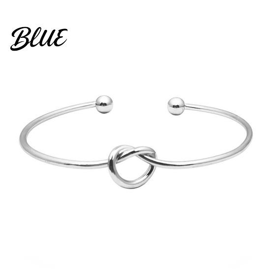 Romantic Metal Bracelet Infinity Knot Cuff Forever Love Bangle Elegant