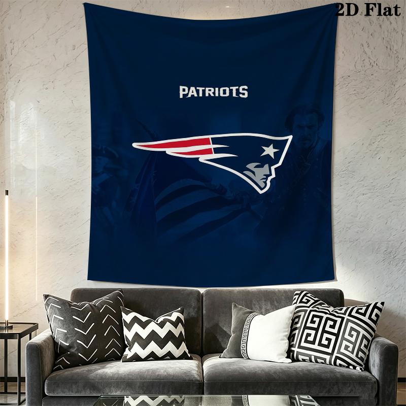 New England Patriots Wall Tapestry Aesthetic Wall Hanging Printed Fabric Blanket Decorative Tapestries for Bedroom Living Room Home Decor