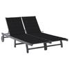 VidaXL 2-seater Garden Lounge Chair with Cushion Grey Acacia