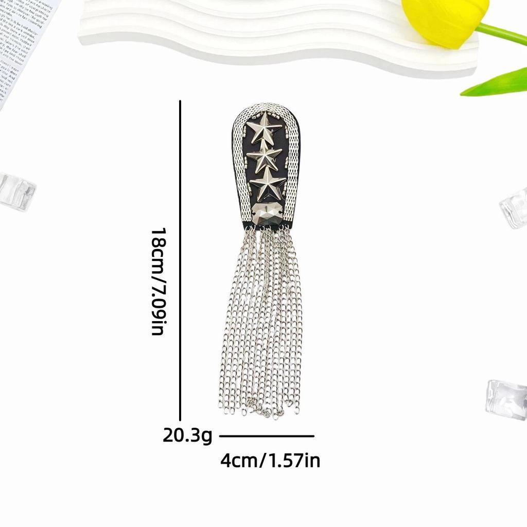 Handmade Metal Tassel Star Epaulet Armbands for Suits and Wedding Dresses