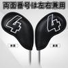 Golf Iron Cover Magnet Wedge Cover Club Head Cover Set of 10 Pieces Black Synthetic Leather White Numbers (4-9,P,A,S,X) Double-sided