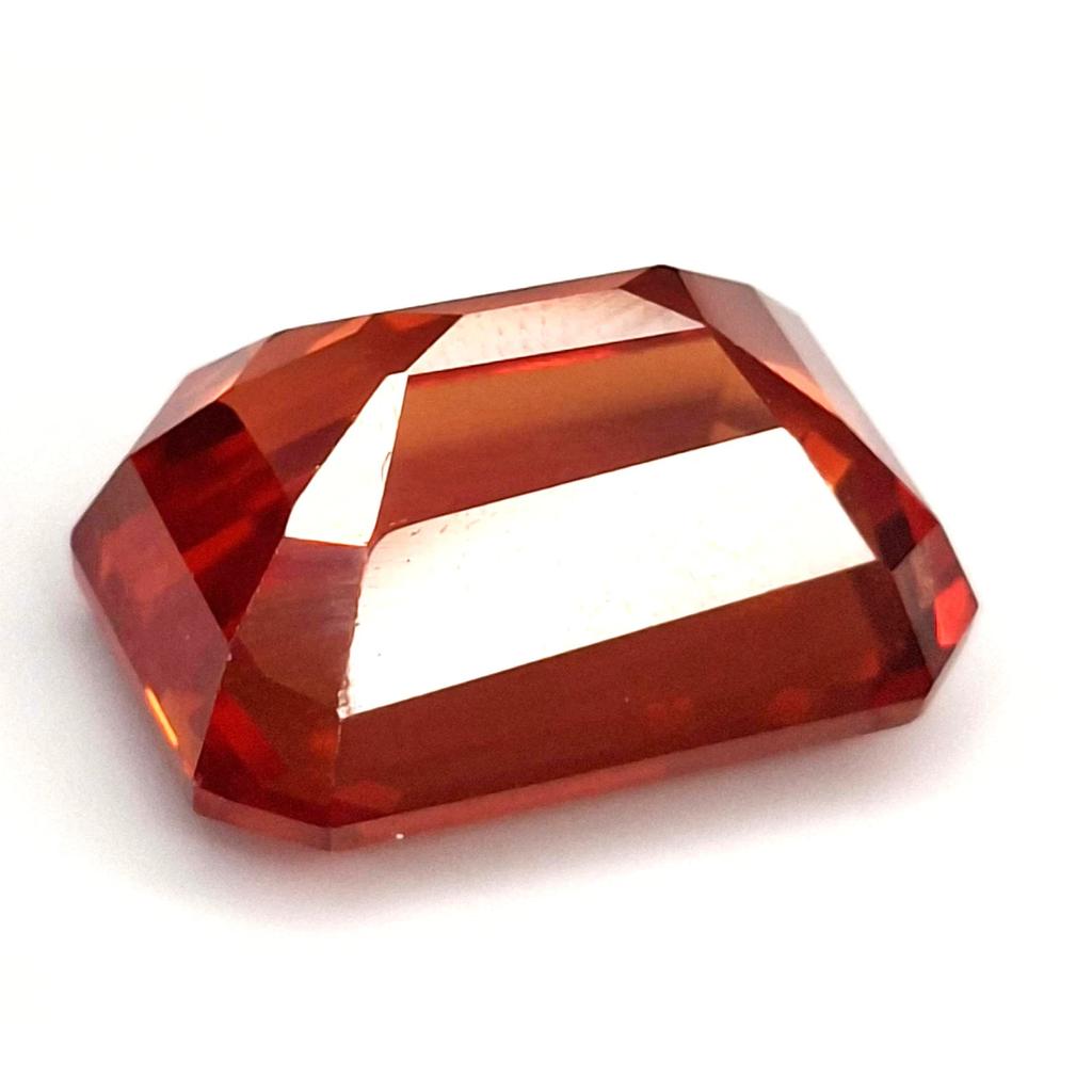 Natural Orange Sapphire Emerald Cut 15-17 Ct Fabulous Certified Loose Gemstone