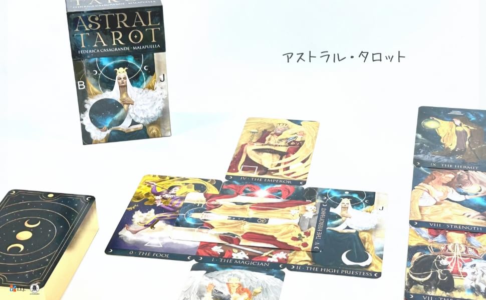 I.I.J Astral Tarot, Waite Edition, 78 Cards, Tarot Cards for Divination, Astrology, Stars, with Japanese Instructions, Authentic