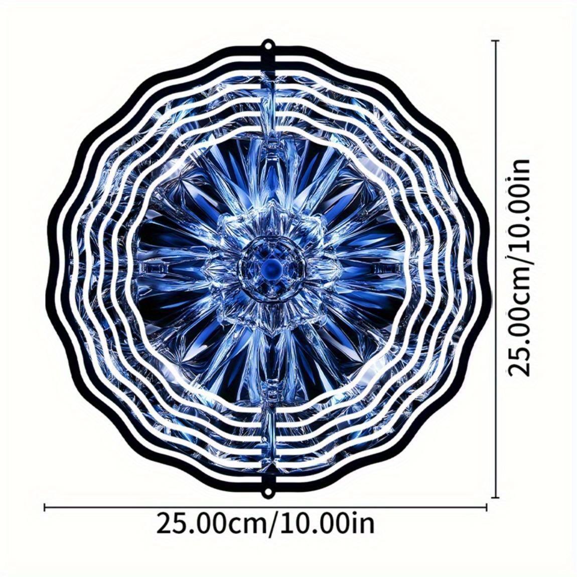

10-дюймовий підвісний вітряний дзвінок з гачком на 360 градусів для декору балкона, саду, весняно-літньої вуличної прикраси, металеві вітряні дзвінки для домашнього декору 01A