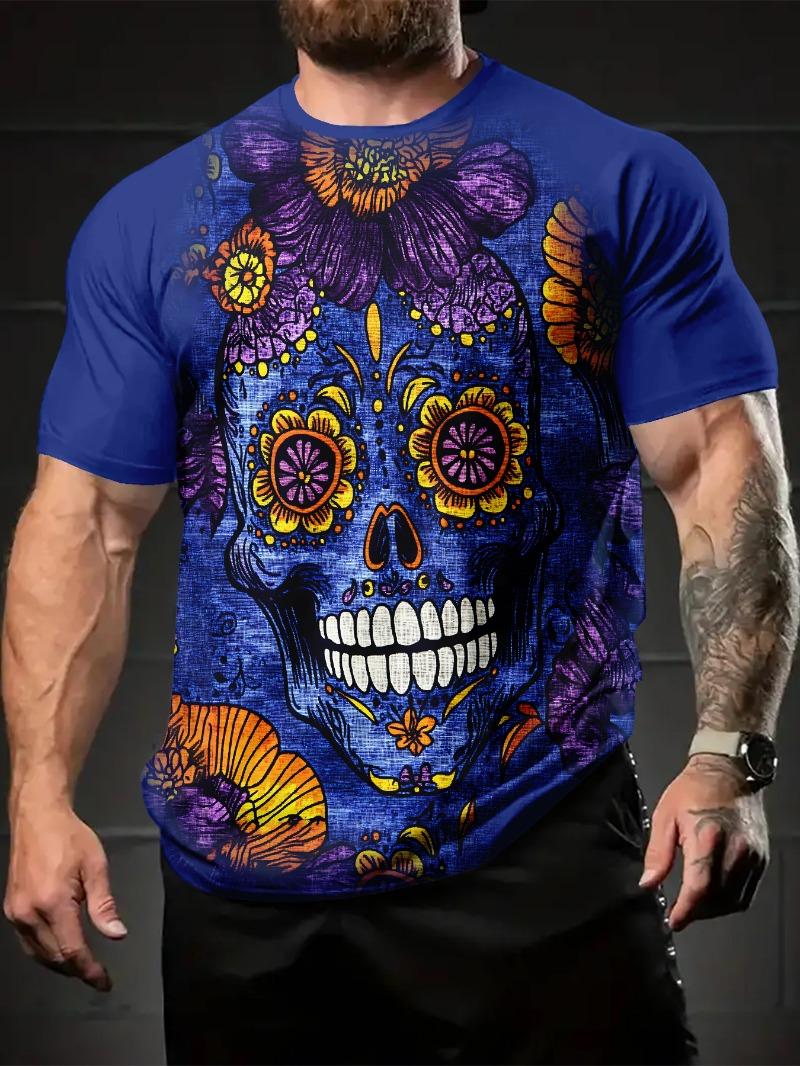 Skull Floral Men s T-Shirt S