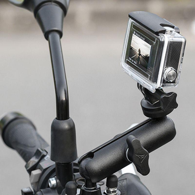 Metal Motorcycle Bicycle Camera Holder Handlebar Mirror Mount Bike Bracket for  9 8 Action Camera Accessories