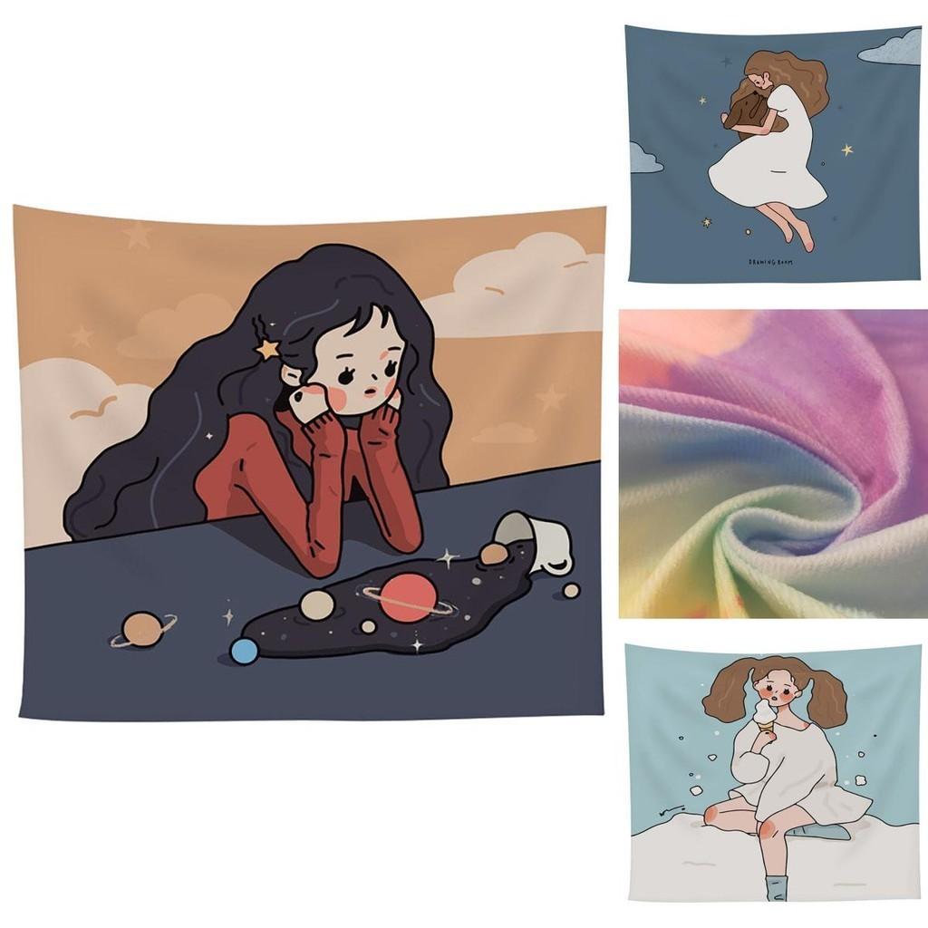 Lovely Cartoon Wall Hanging Tapestry- Hand Washable Skin-friendly Livingroom Decor