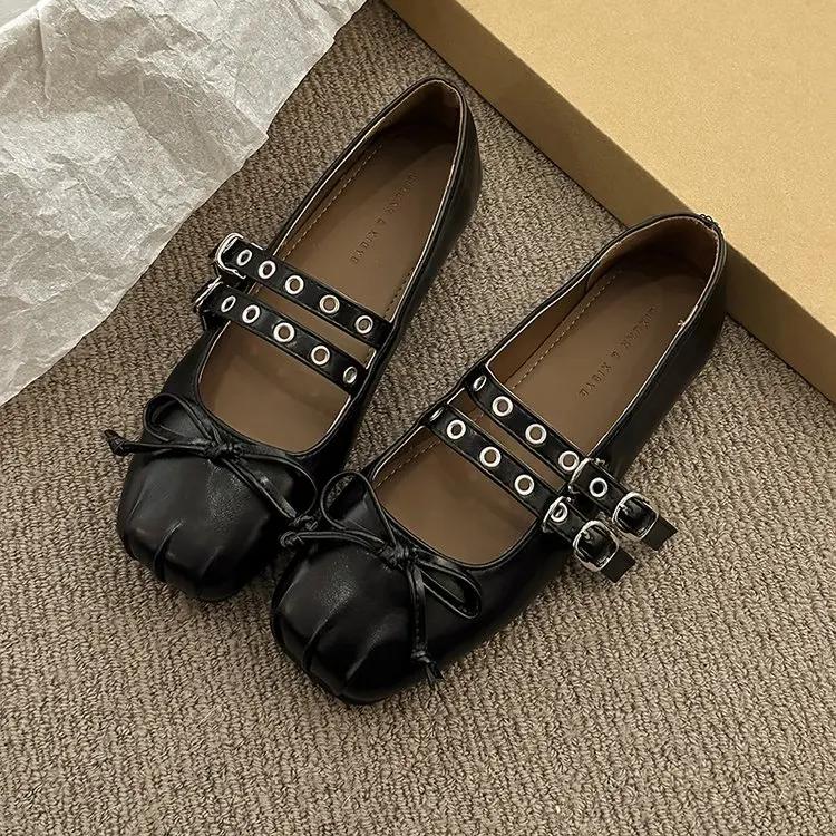 Fashion 2025 New Fashion Silk Women Ballet Flats Footwear Lolita Shoes Luxury Autumn Female Butterfly-Knot Round Toe Ladies Dance Shoes
