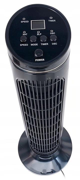Staande Kolomventilator Vloerventilator Zwart Black 80W + Afstandsbediening