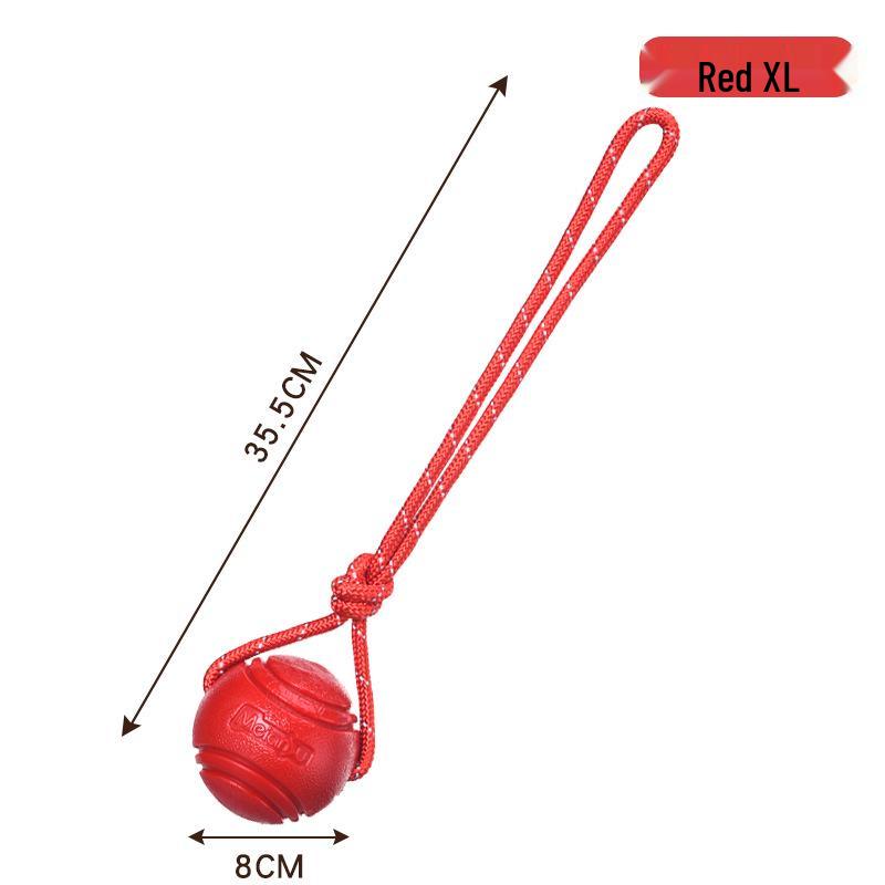 Meianju Dog Chew Ball: Durable Rubber Toy for Fetching and Biting