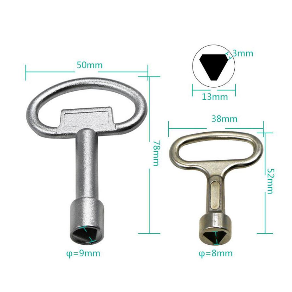 Triangle Key Elevator Mechanical Key Box Adjustable Alloy Wrench Universal Tool for Switch Cabinets Water Meter Service