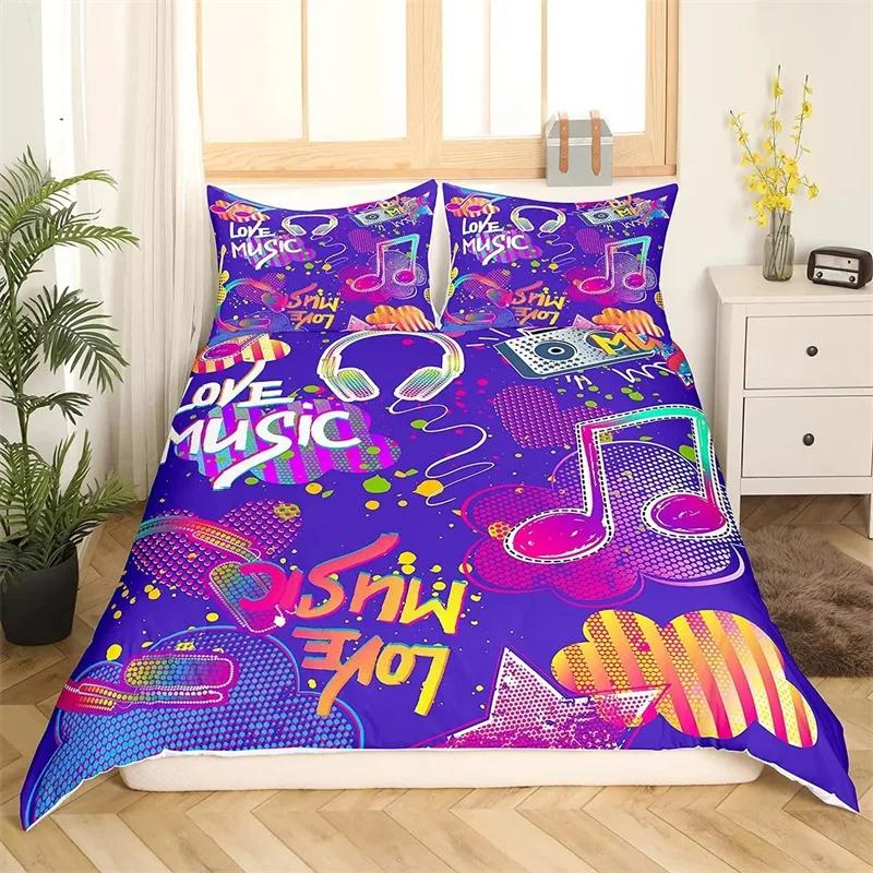 Comforter Hippie Graffiti Hip Hop For Kids Teens Adults Wall Urban Street Art Theme Polyester Bedroom Decorations