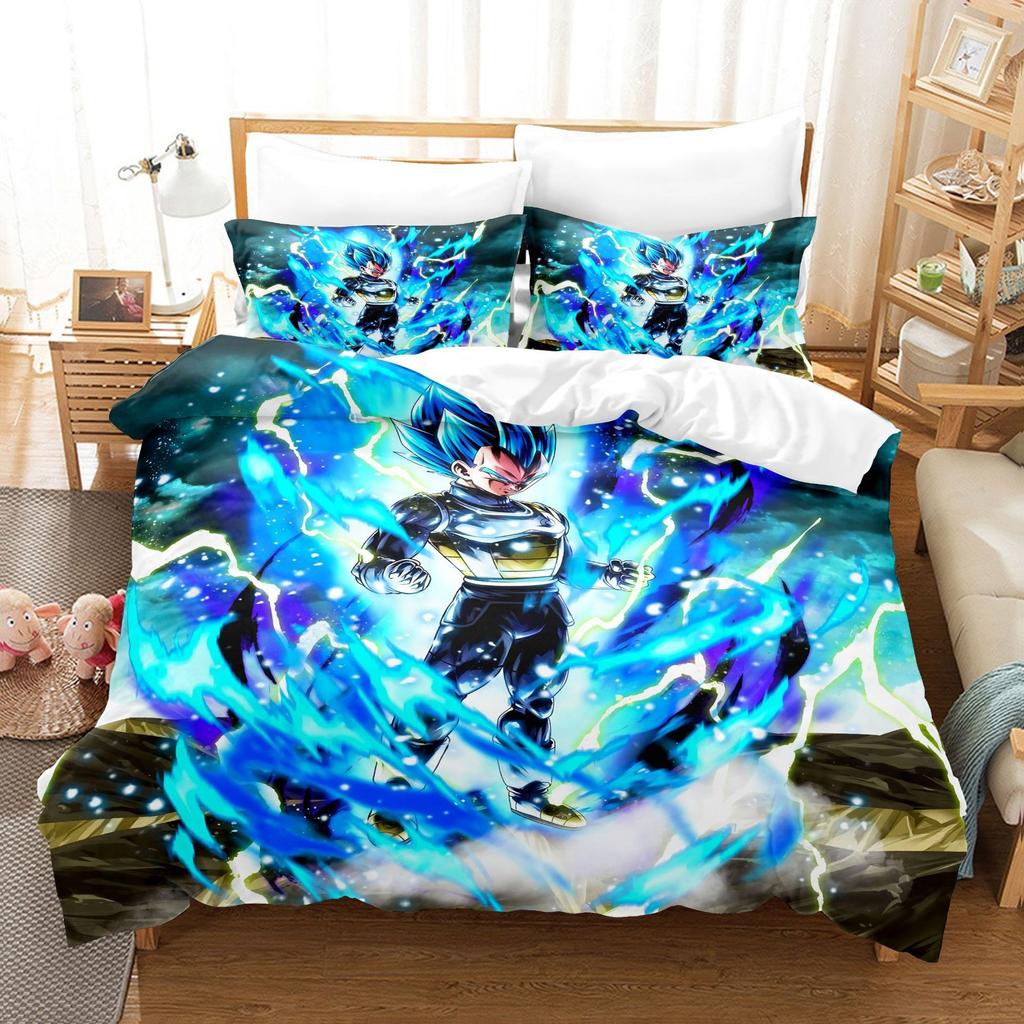 Dragon Ball Series Digital Printing 3D Kit Polyester Chemical Fiber Three-Piece Set