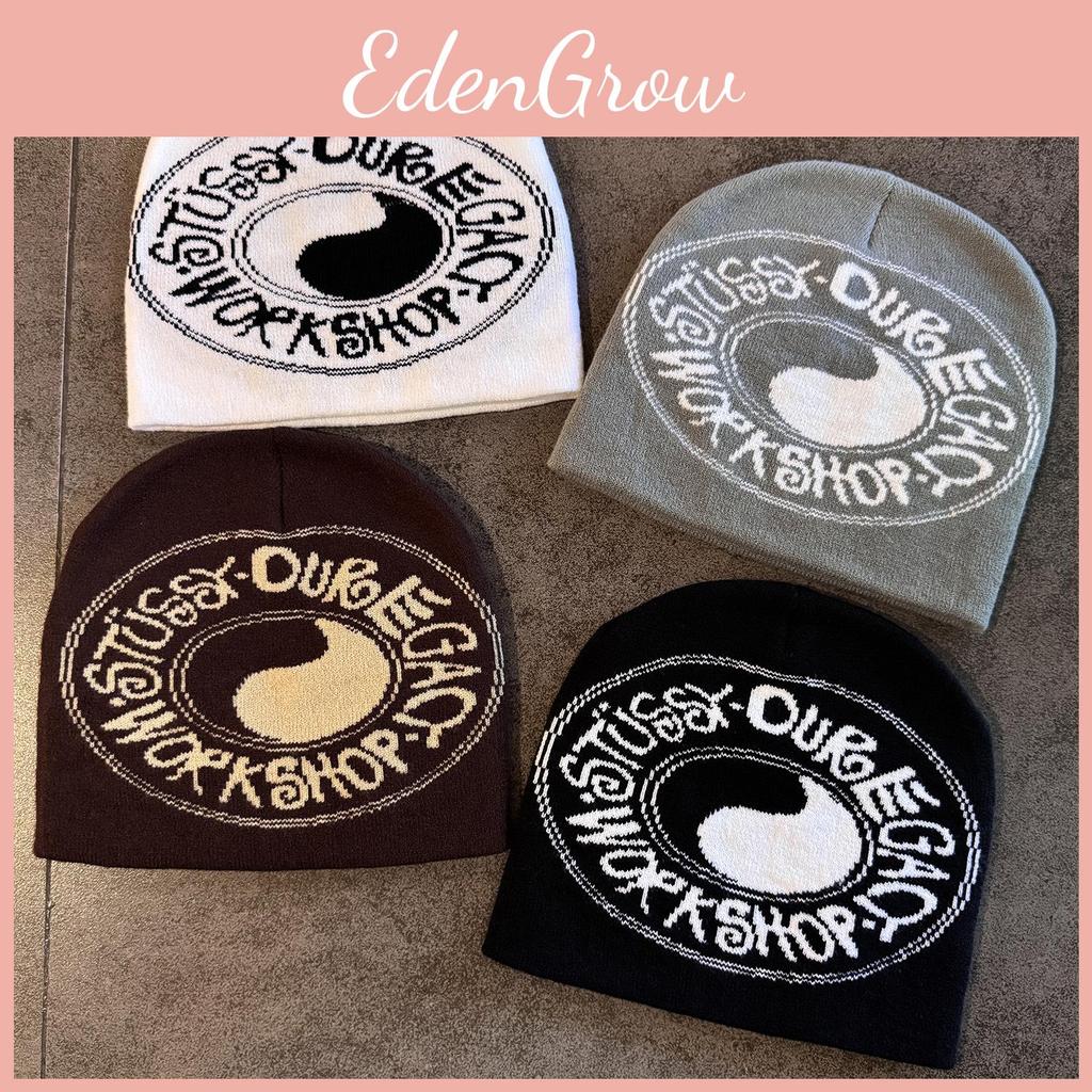 Streetwear Letter Bagua Diagram Knit Hat With Premium Acrylic For Street Fashion