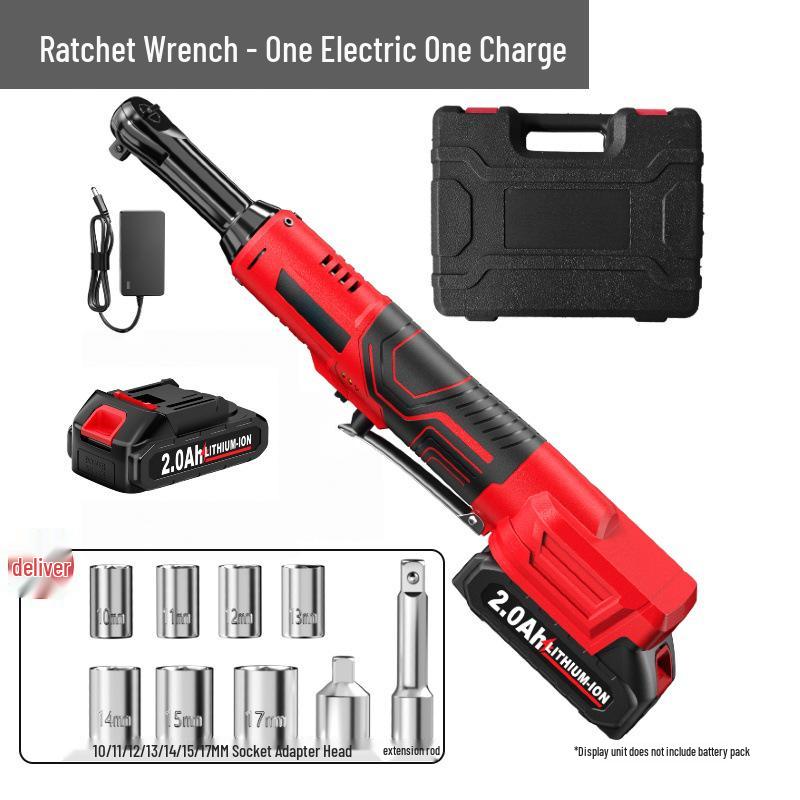 21V Electric Right Angle Ratchet Wrench with Lithium Battery for Auto Repair and Installation