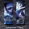 Jujutsu Kaisen Gojo Satoru Badge & Keychain Set: Laser Ticket, Postcard, Bookmark - Anime Merchandise Gift Item by Valley Bazhi.
