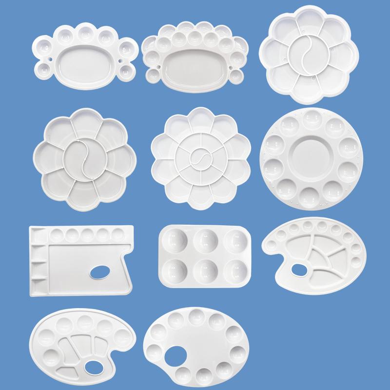 1PC Painting Palette Reusable Clean Easily Plastic Paint Tray Art Supplies Essential for Painting Enthusiasts Office School  ZYF