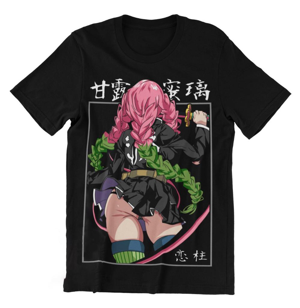 Summer Anime Printed T-shirt Men's Women's Japanese Cartoon T-shirt Casual Overszied Y2k Heavy Cotton Hip Hop Men's Clothing Tee