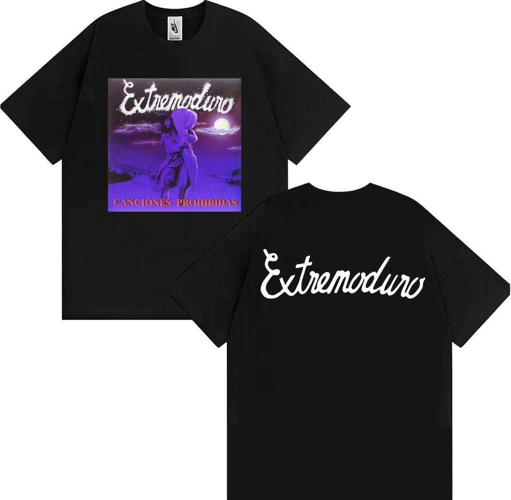Rock Band EXTREMODURO Tour 2025 Cover Tshirt Unisex Women Fashion Vintage Short Sleeve T Shirts Summer Pop Loose Oversized T Shirt