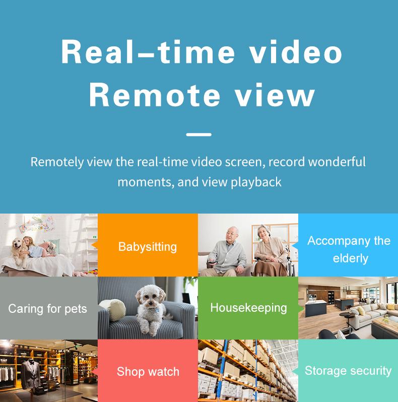 Mini Kamera Bezpieczeństwa do Domu Kamera HD 1080P Kamera Bezprzewodowa WiFi Wewnętrzna z Szerokim Kątem Widzenia Podczerwienią Noktowizja Dwukierunkowy Interkom