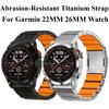 Titanový 22mm 26mm Quick Fit řemínek pro Garmin Fenix 8 51mm / 7X Pro / 6X / 5X / 3 Tactix 7 Enduro 3 Instinct 2X Garmin Quatix8 47MM Solární kovový řemínek