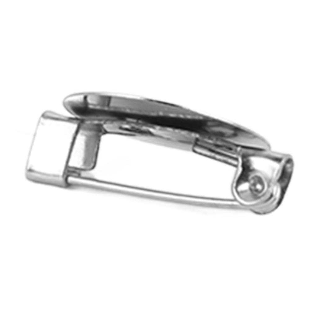 100pcs Metal Brooch Clasps Silver Brooch Blank Round Tray Brooch Clasp Clip Pins  DIY Jewelry Craft