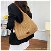 Woven Tote Bag Women's New Lazy Wind Shoulder Bag Large Capacity Leisure Commuting Vacation Armpit Bag