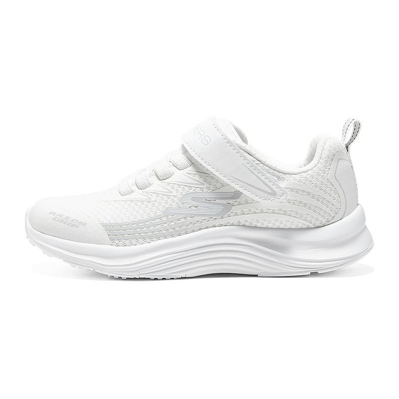 Skechers Kids Versatile Durable Breathable Low-Top Casual Shoes Kids sneakers White Silver 405107L-WHT 32