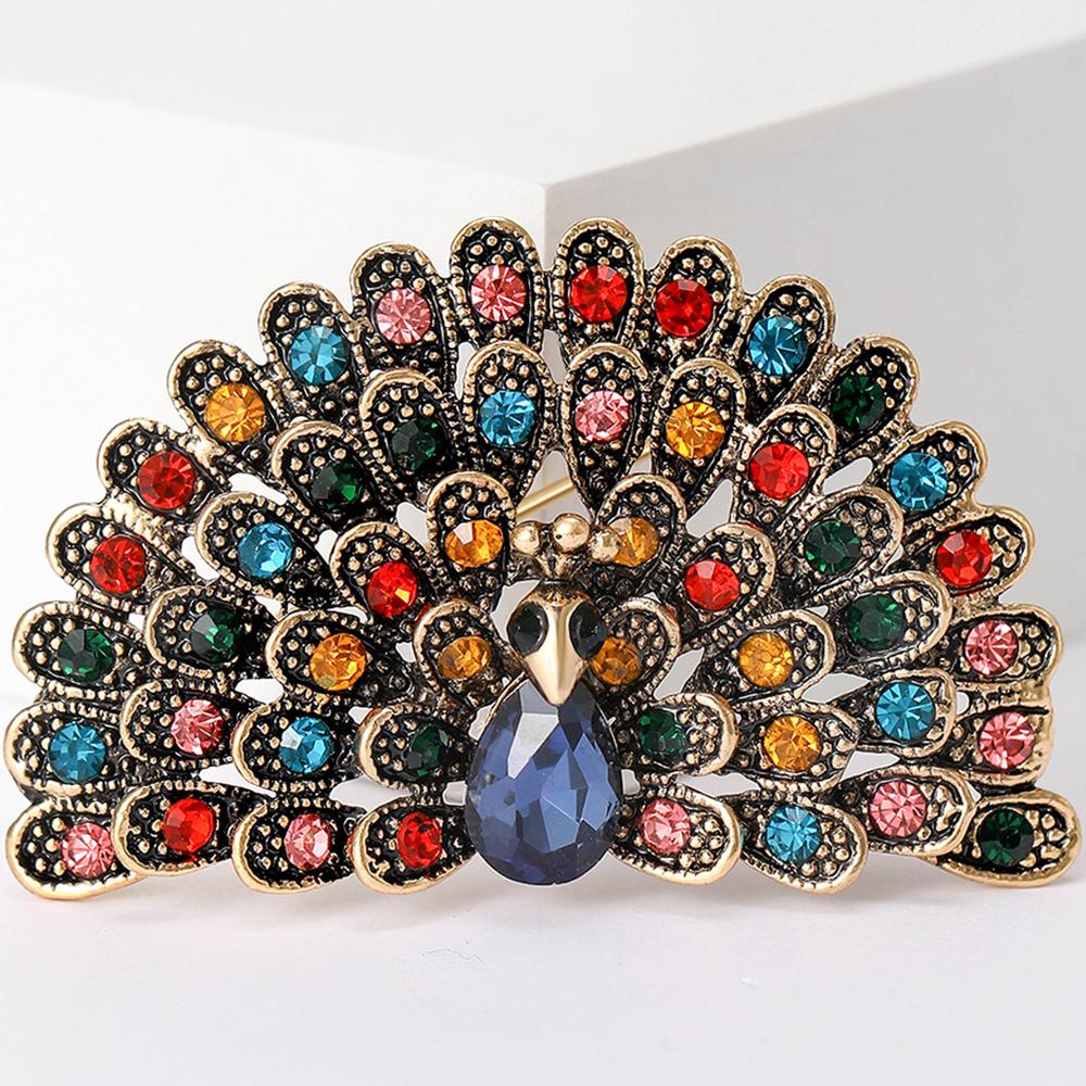 

Женская хрустальная брошь павлин булавка броши со стразами подарки свадебная вечеринка лацкан разноцветный