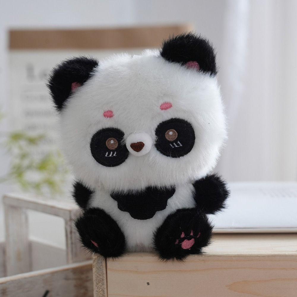 Skin-friendly Puppy Plush Keychain Soft Material Elephant Plush Toys Panda Plush Pendant for Girls