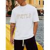 Men's "Hustle" Themed Motivational Quote Tee, Urban Streetwear Oversized Short Sleeve Top