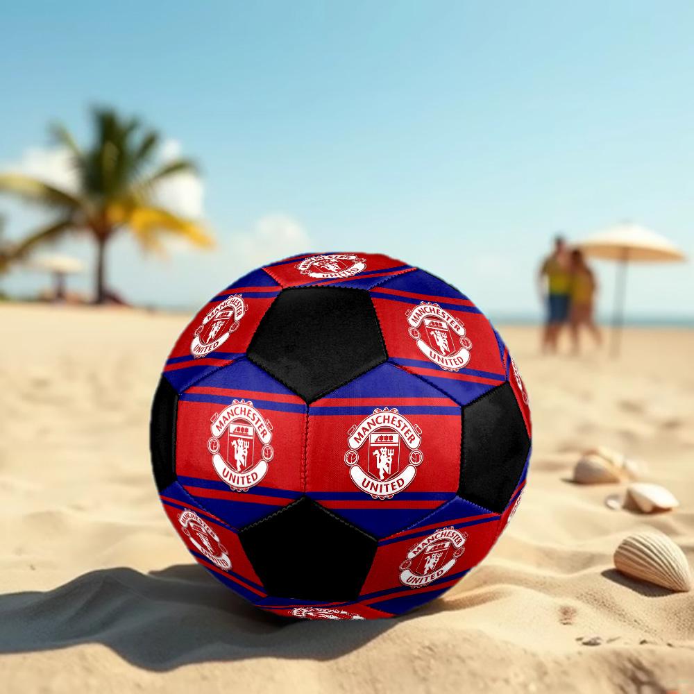 Manchester United Soccer Ball Colorful All Ages Machine Stitched PVC Competition Ready Durable High-Bounce.SIZE5