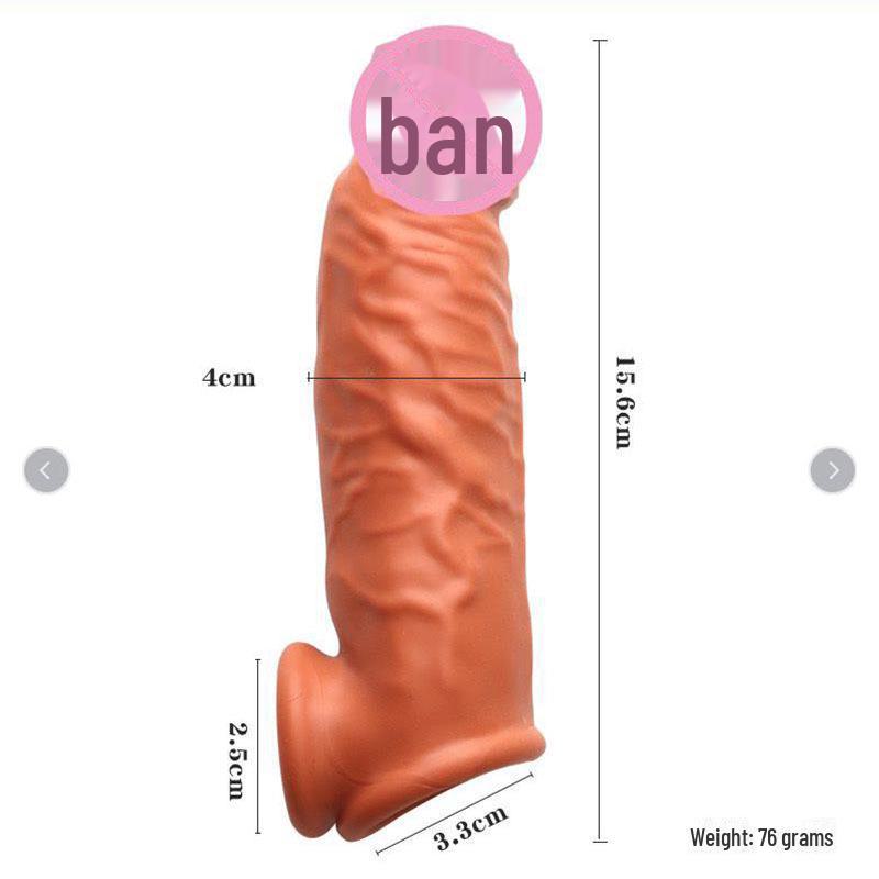 Thickened Wolf Tooth Penis Sleeve Set - Hollow Dildo for Men & Women