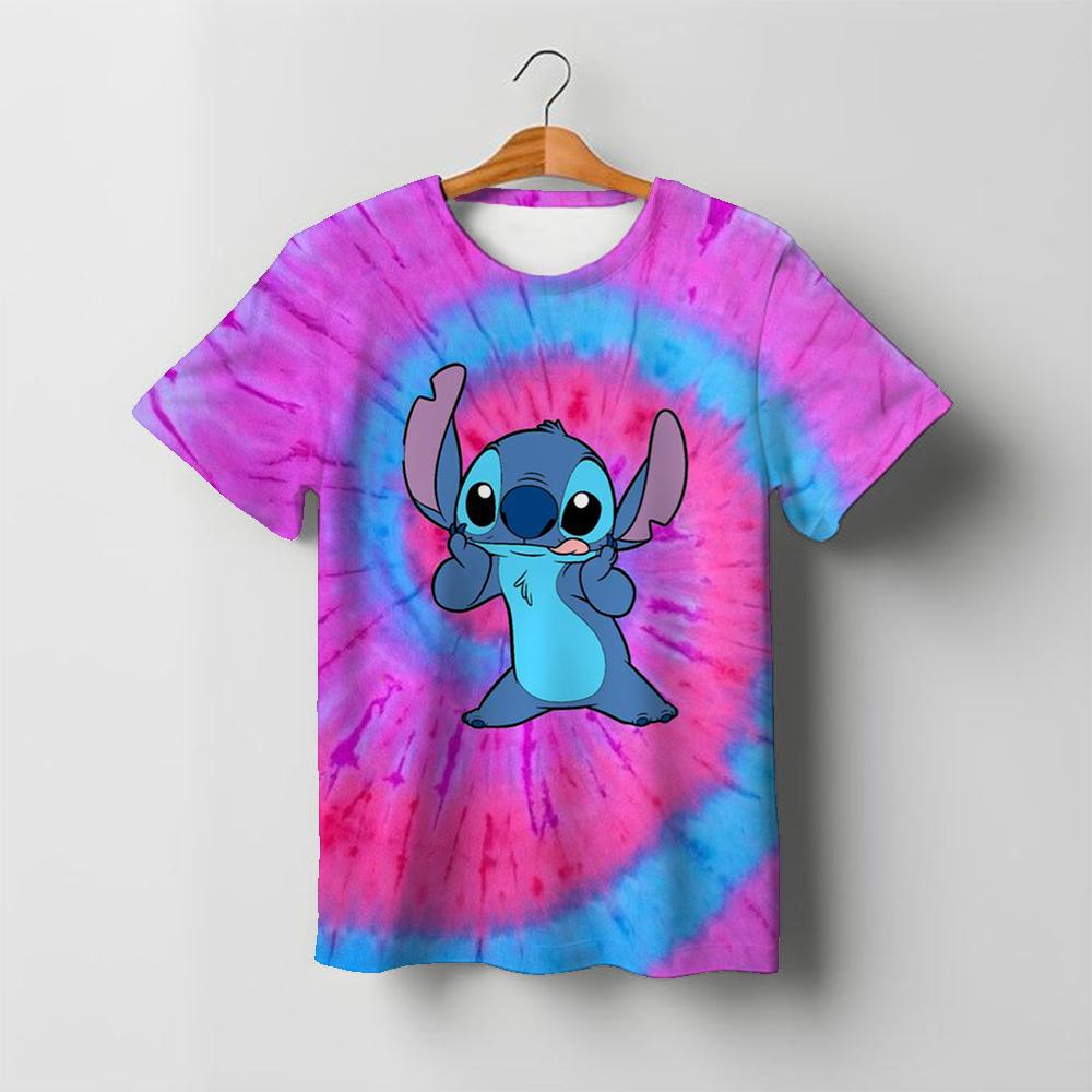 Camiseta Kawaii de Stitch para Niña Ropa de Niña Ropa para Niños Pequeños Camisetas para Niños 2026 Verano Manga Corta Camisetas de Dibujos Animados para Niños Niños