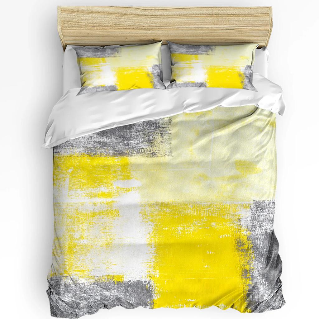 Nordic Retro Medieval Geometric Abstract Color 3pcs Bedding Set For Double Bed Home Textile Duvet Cover Quilt Cover Pillowcase