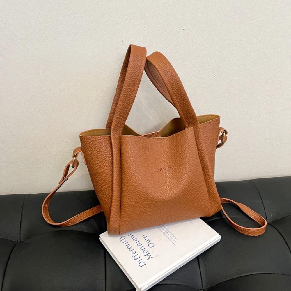 Borsa a Spalla Femminile Stile Coreano Grande Capacità Borsa a Tracolla Borse con Manico Superiore in Pelle Quotidiana