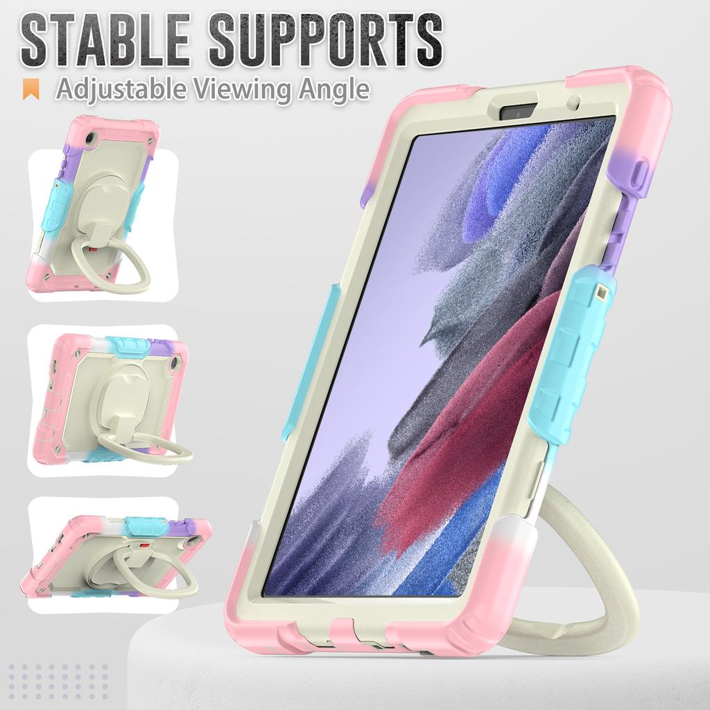 Rotating Stand Heavy Duty Case For Samsung Galaxy Tab A7 Lite 8.7 2021 SM-T220 SM-T225 SM-T225N SM-T227U With Handle Grip Cover