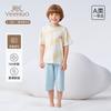 Yingshi Boys' Summer Short-Sleeved Cool Feeling Skin-Friendly Home Suit Set