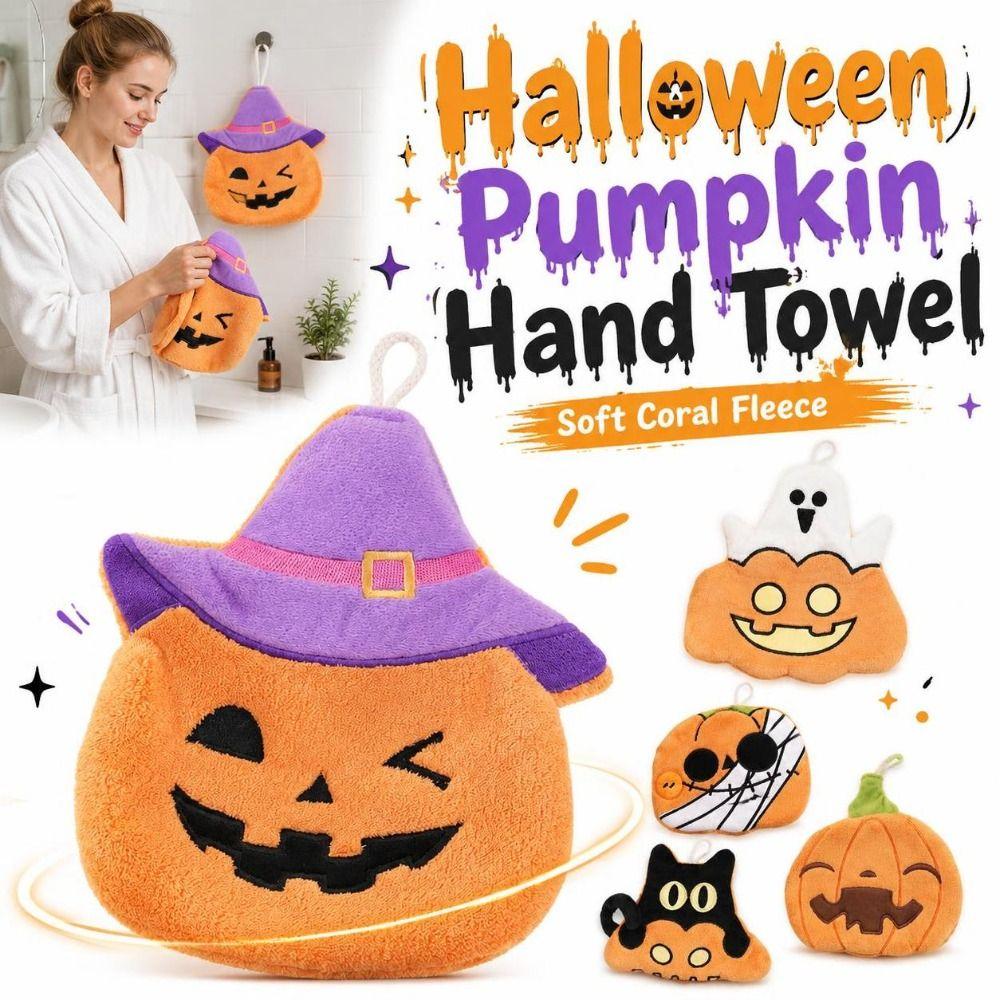 Hangable Cartoon Cleaning Towels Absorbent Kitchen Towels Halloween Decor