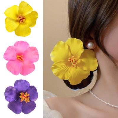 Women Hair Clip Imitation Flower Shape Summer Decorative Hair Pin EVA Material Colorful Hair Accessories