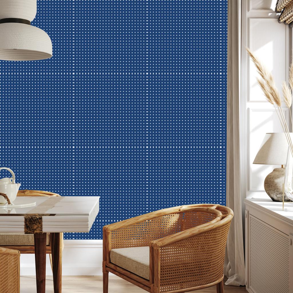 Wallpaper Dots Blue, Bottom Blue for Living Room and Bedroom 50x1000