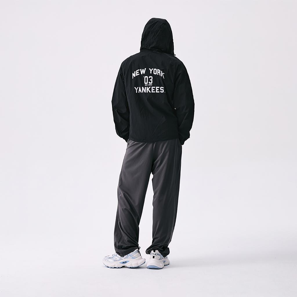New MLB Preppy Style Collection New York Yankees SS25 Jacket Unisex Black 3AWJV0153-50BKS