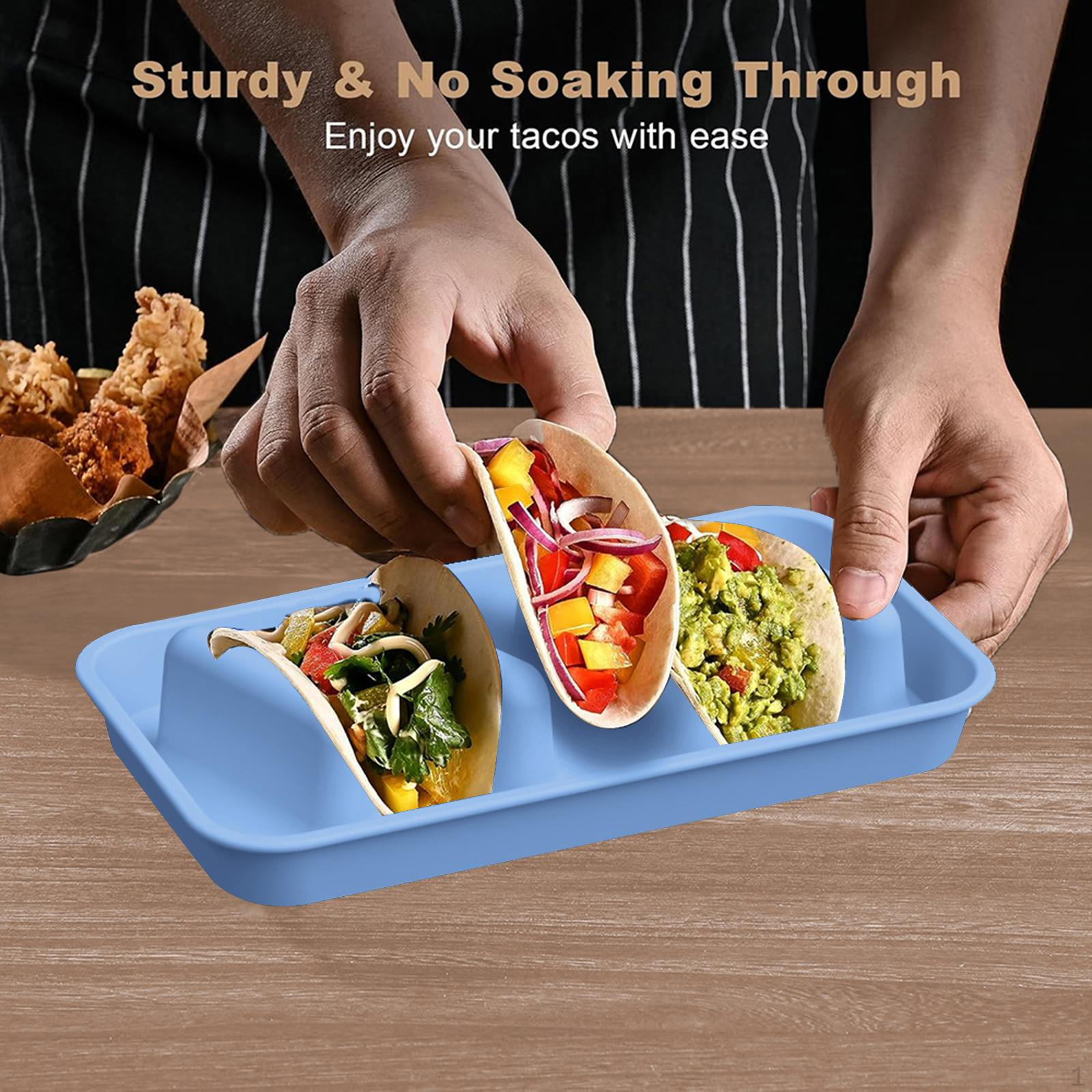 

Инструмент для приготовления тако Подставка для тако Силиконовая тарелка для сервировки дома или в кафе синий