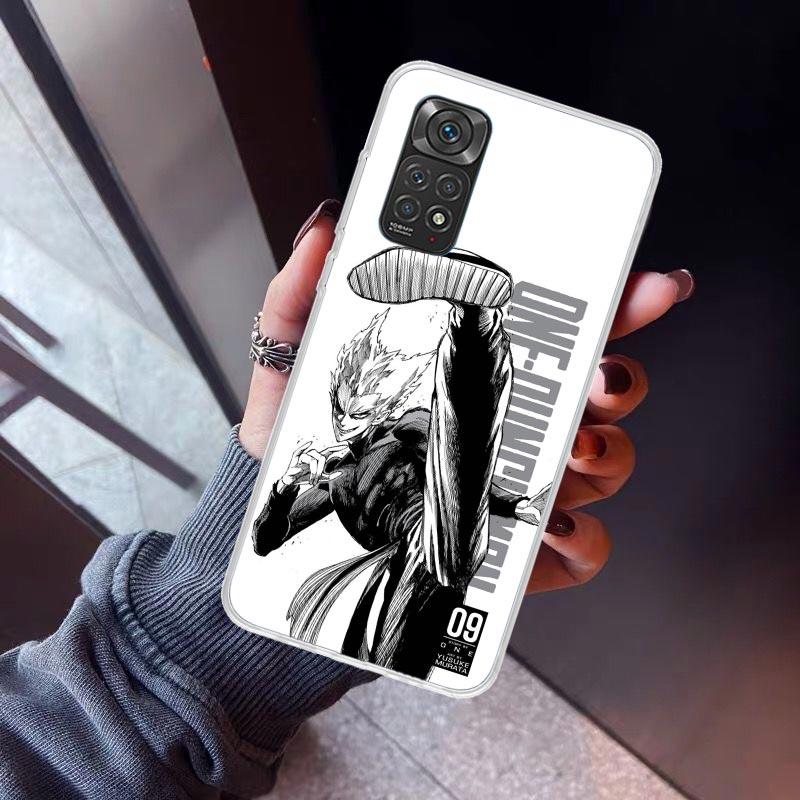 One P-Punch-Man Garou Phone Case For Xiaomi Redmi Note 10 11 12 13 14 15 Pro Plus 11S 12S 14S 11T 11E 10S Soft TPU Back Cover Re