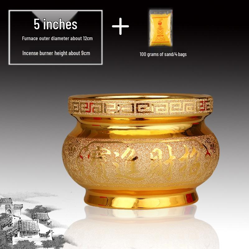 Ceramic Indoor Incense Burner for Buddhist Offerings - Small Holder for Living Room or Buddhist Hall.