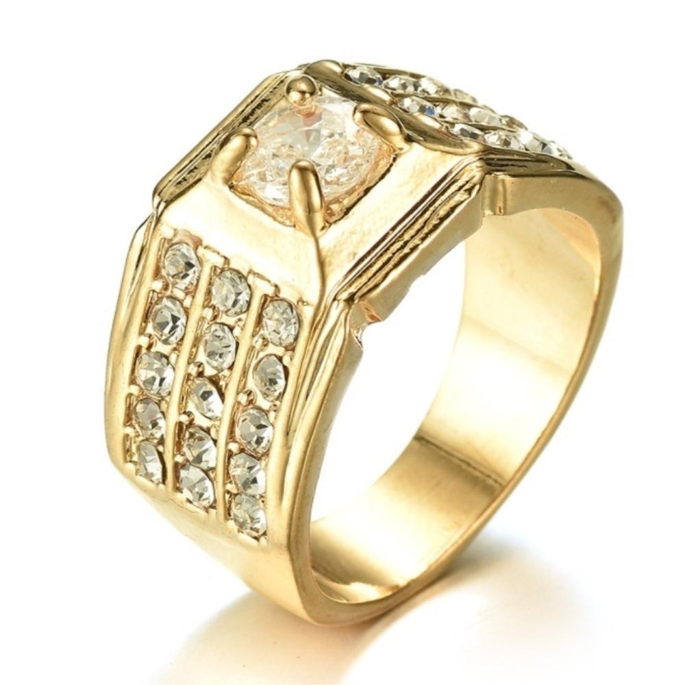 Luxury Square With Rhinestone Ring For Men Wedding Engagement Finger Ring Jewelry Buy From 4 On Joom E Commerce Platform