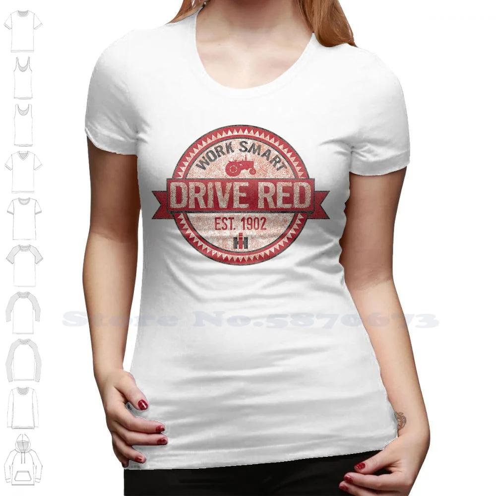 GUOYAN TOP T-shirts Casual Merk Kleding Katoen Werk Slim Rijden Rood Ih International Harvester Tractor Heren T-shirt 4XL