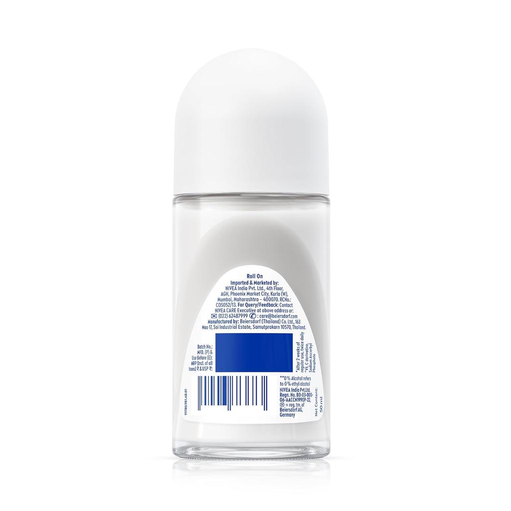 Nivea Derma Control Eventone, 0% Alcohol, Pure Hyaluron & Vitamin C, Underarm Roll On Women 50ml
