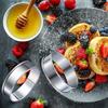 4 Inch Muffin Ring Crumpet Rings, Set of 20 Stainless Steel Muffin Rings Moulds Double Rolled Tart Rings Round Tart Ring